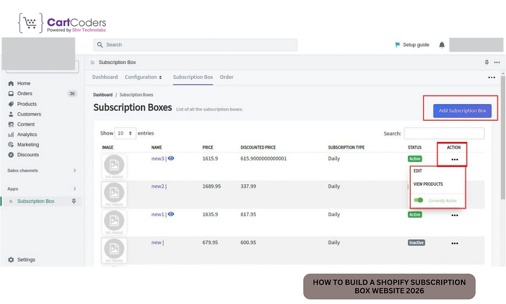 How to Build a Shopify Subscription Box Website 2026