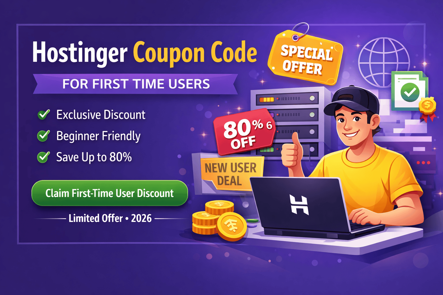 Hostinger Coupon Code for First Time User (2026)