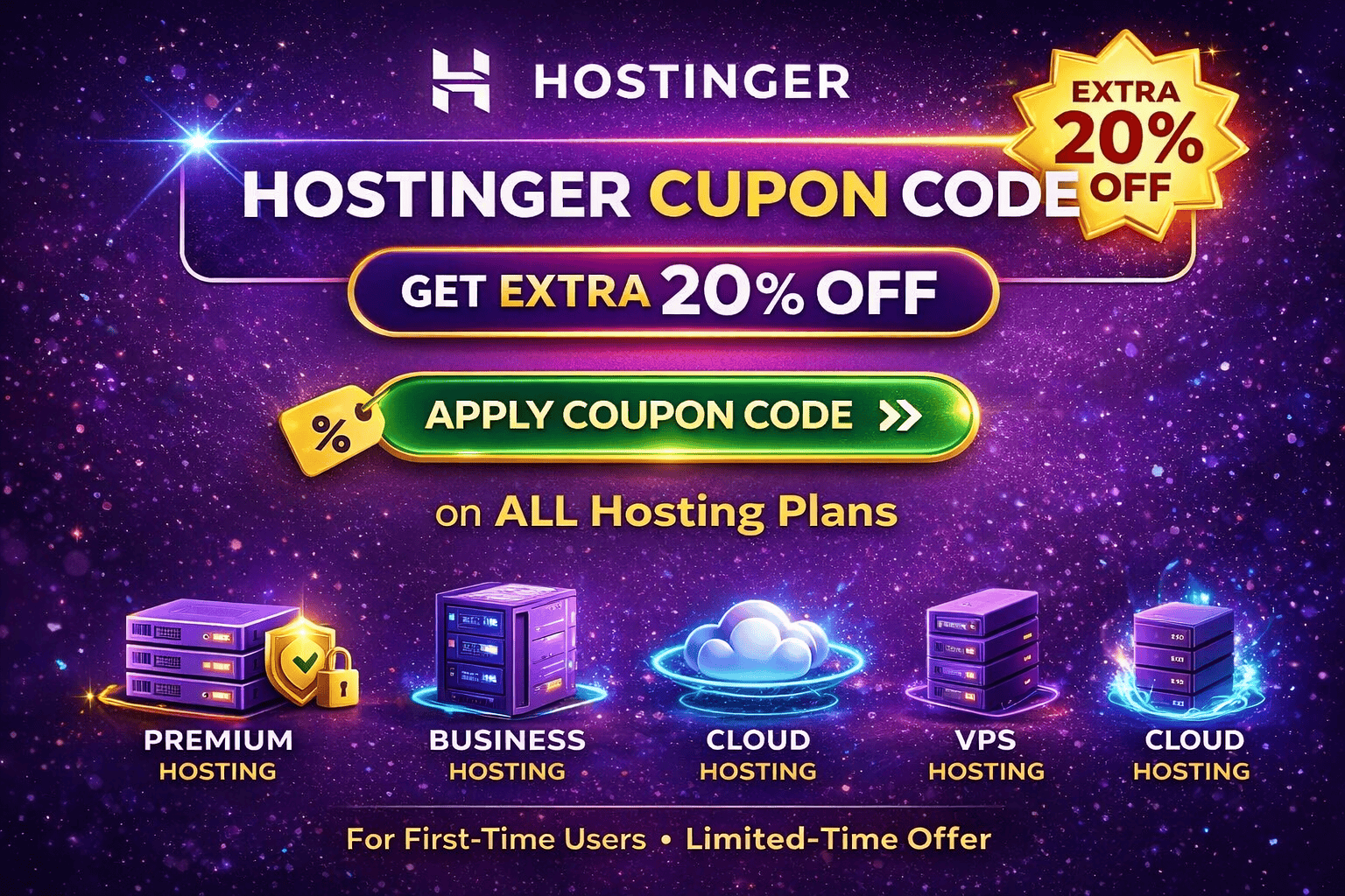 Hostinger Coupon Code 2026 – 80% OFF + Free Domain & SSL