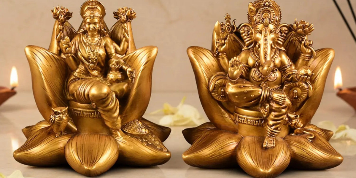 Premium Laxmi Ganesh Idol for Wealth and Prosperity