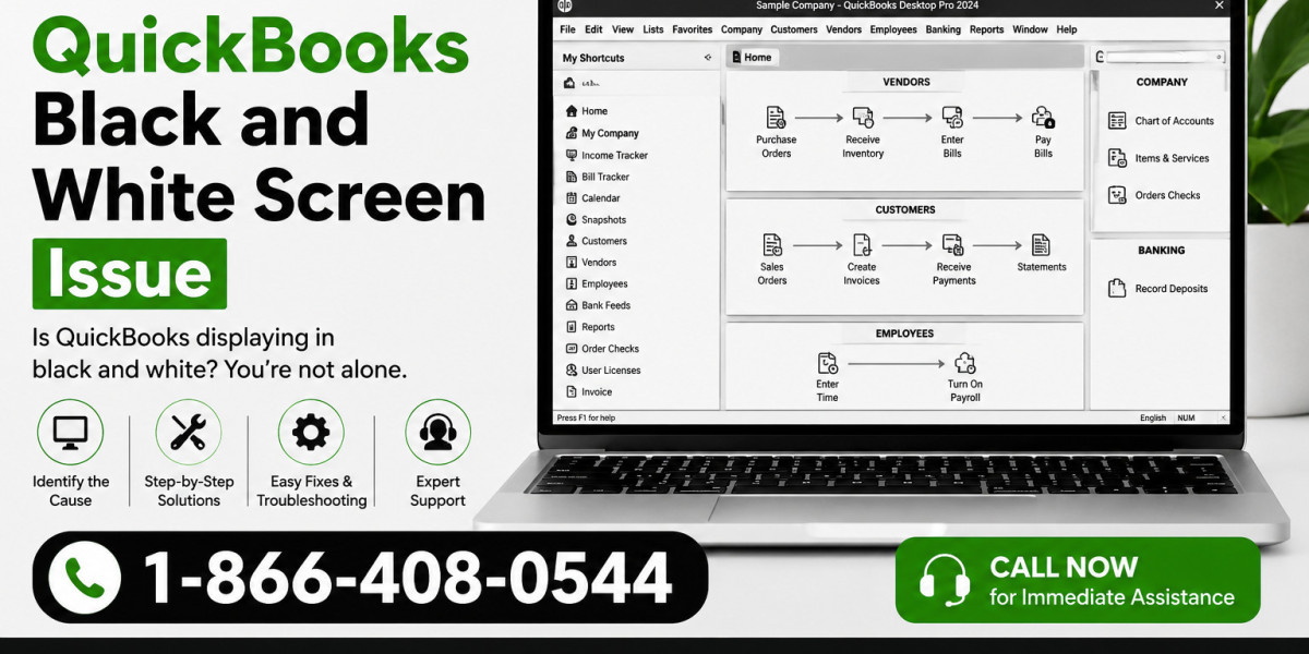 How to Identify the QuickBooks Black and White Screen Issue