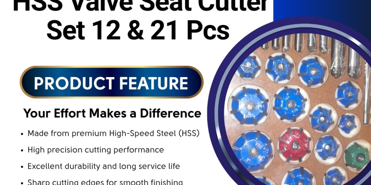 HSS Valve Seat Cutter Set 12 & 21 Pcs by using Vermaent – Precision Tools for Superior Engine Rebuilding