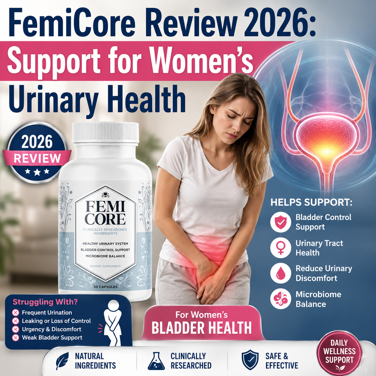 FemiCore Review 2026: Support for Women’s Urinary Health