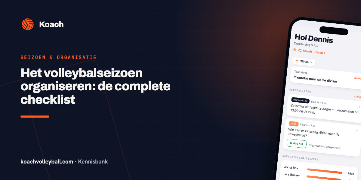 Koach Explained: a Volleyball App for Coaches in Dutch Clubs