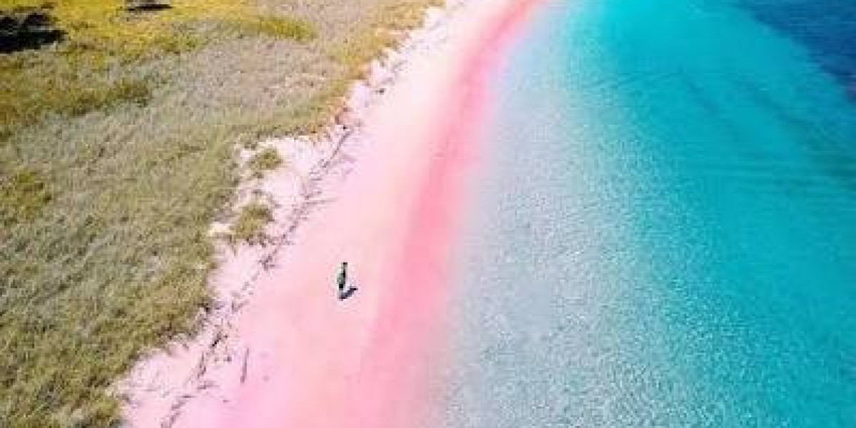 Pink Beach and Its Picturesque Coastal Landscape for Visitors